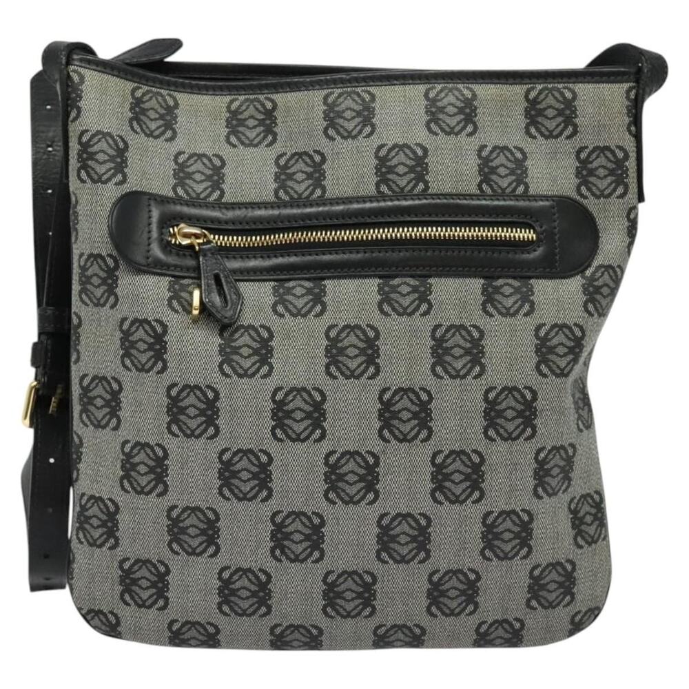 Loewe Vinyl Anagram Shoulder Bag Gray